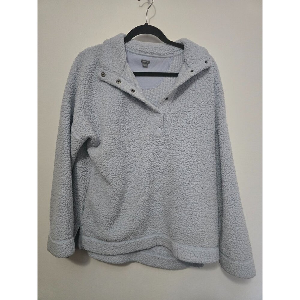 Aerie Cloud Fleece Light Blue Pullover Size Medium